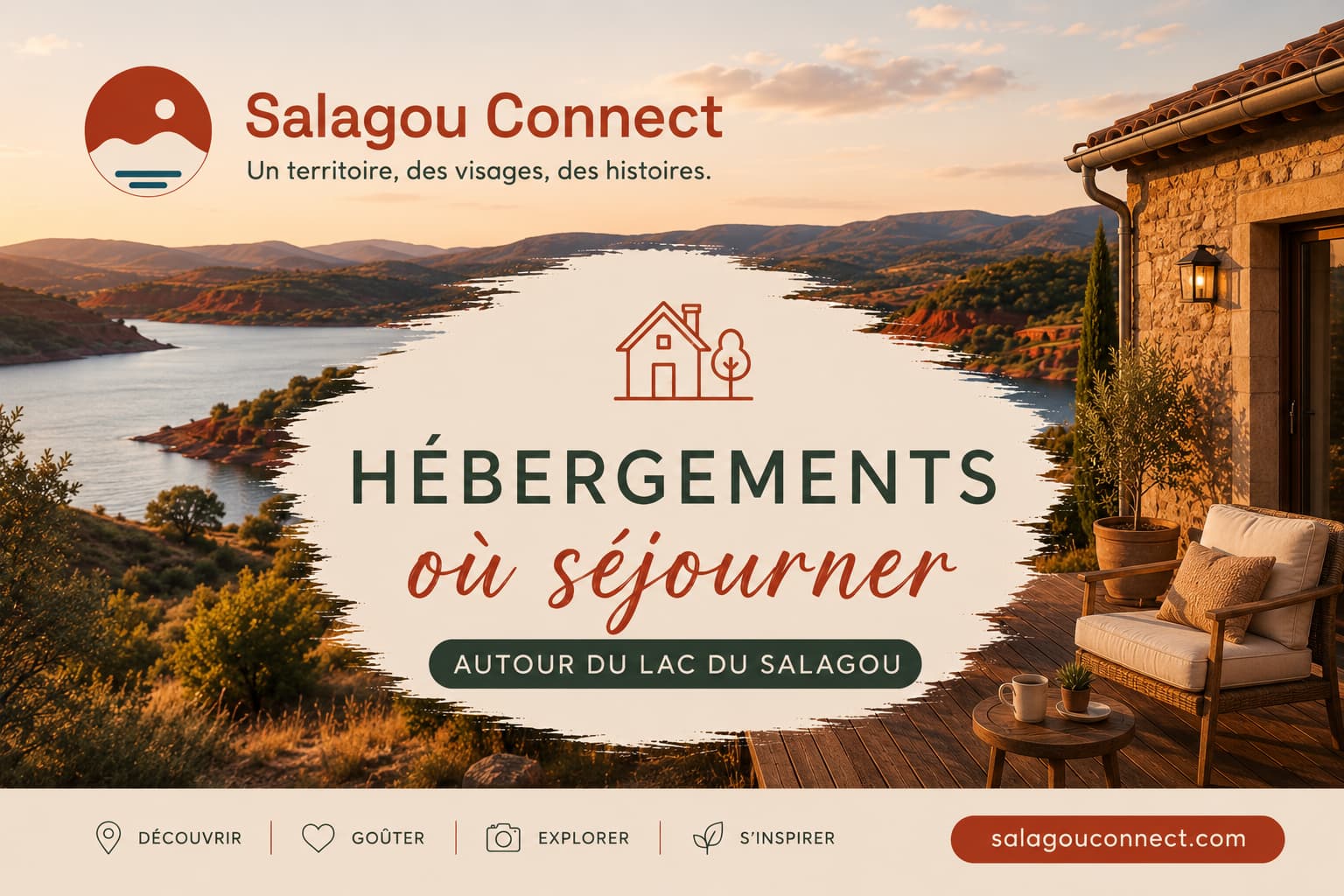 Hébergement autour du lac du Salagou
