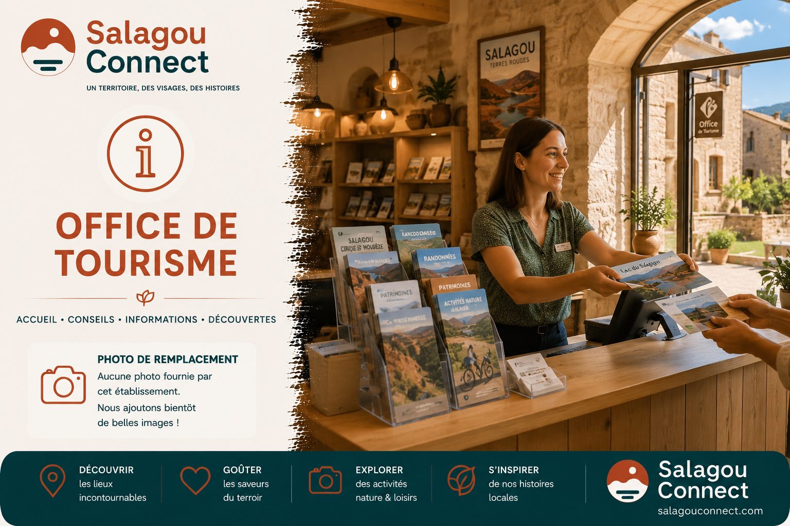 Accueil chaleureux dans un office de tourisme du Salagou