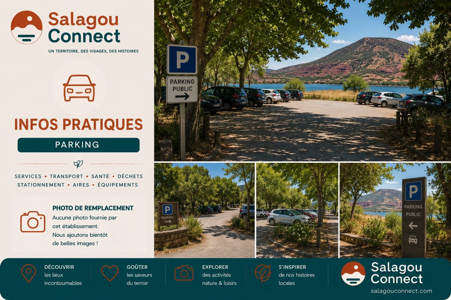 Stationnement et déplacements autour du Salagou